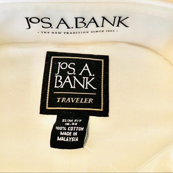 Jos.A.BANK Traveler Shirt Slim fit 16-33 white - Picture 5 of 5